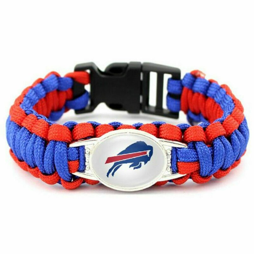 NFL Blue and Red Braided Paracord Bracelet